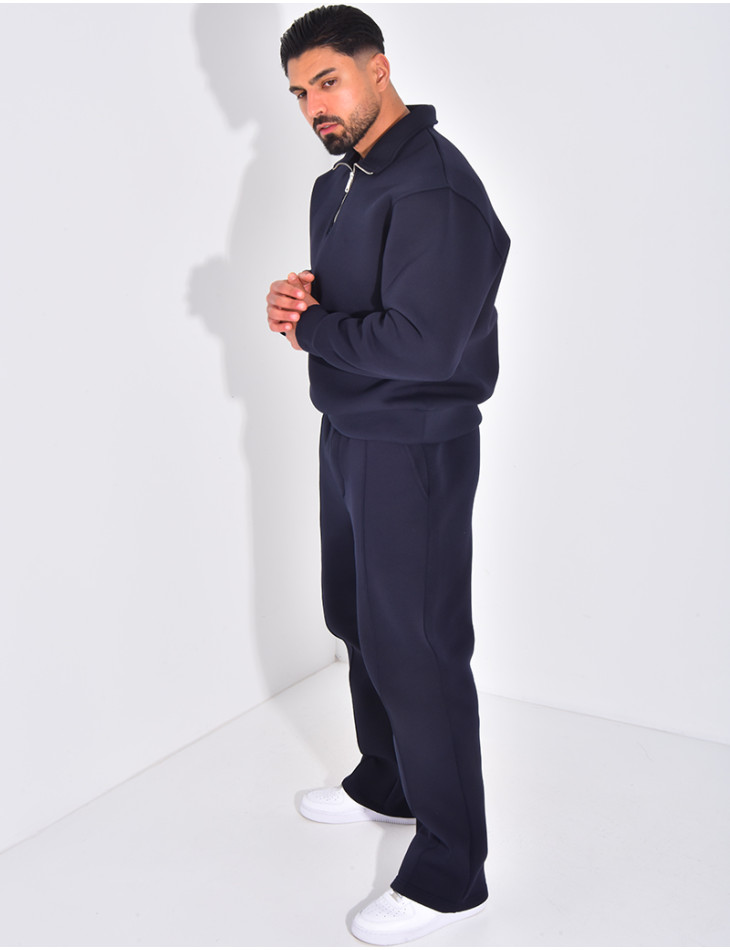 Ensemble pantalon et sweat à col zippé