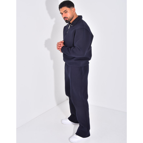Ensemble pantalon et sweat à col zippé