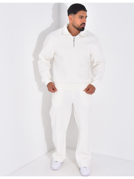 Ensemble pantalon et sweat à col zippé