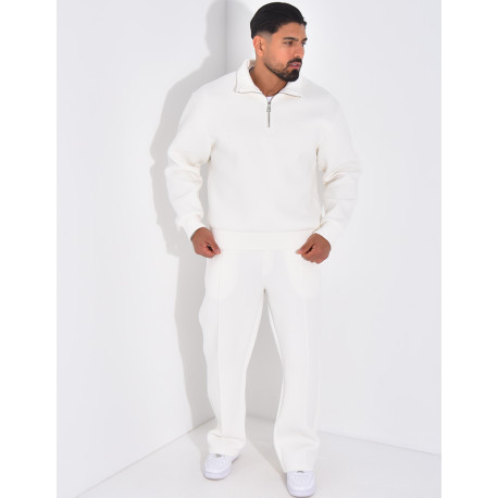 Ensemble pantalon et sweat à col zippé