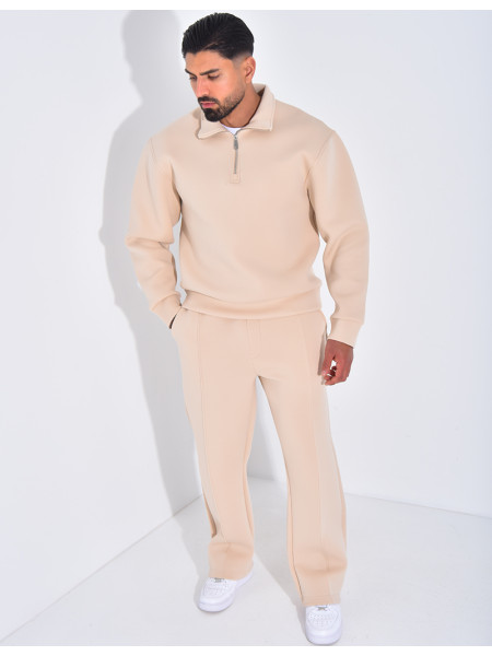 Ensemble pantalon et sweat à col zippé