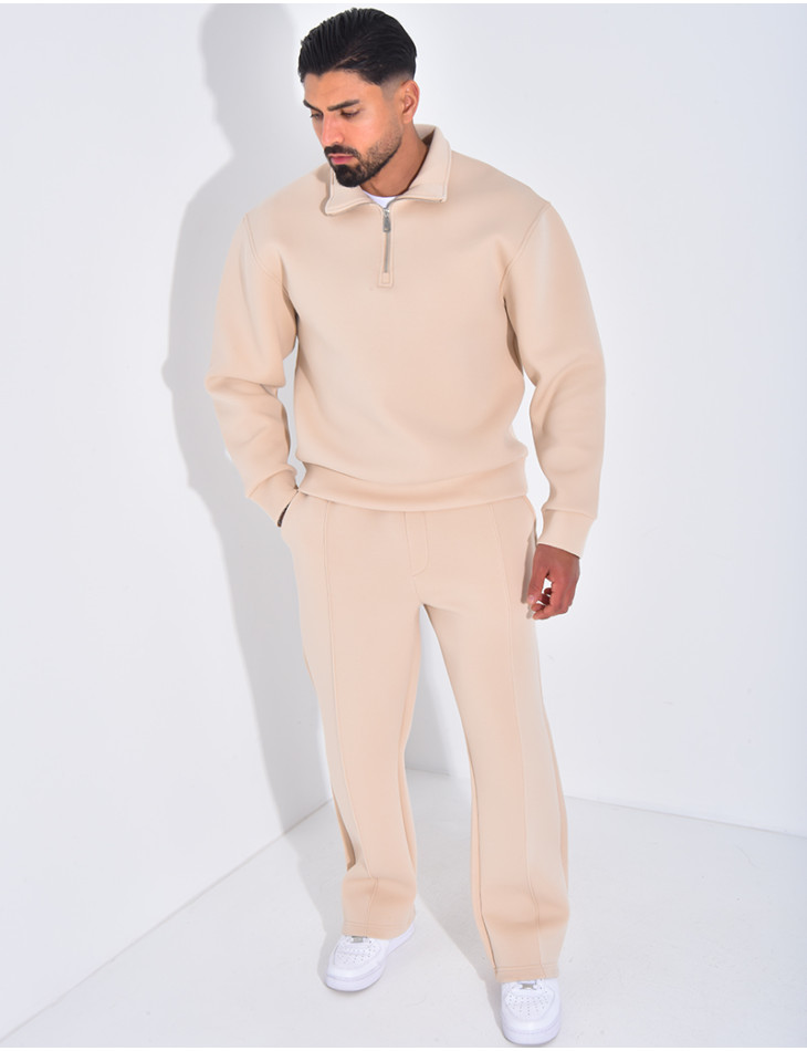 Ensemble pantalon et sweat à col zippé