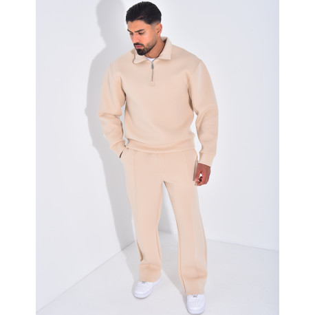 Ensemble pantalon et sweat à col zippé