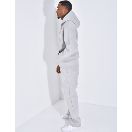 Ensemble pantalon et veste avec motifs en perles