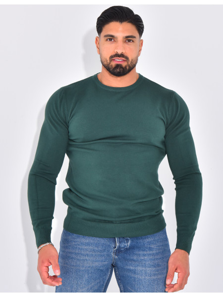 Pull fin col rond