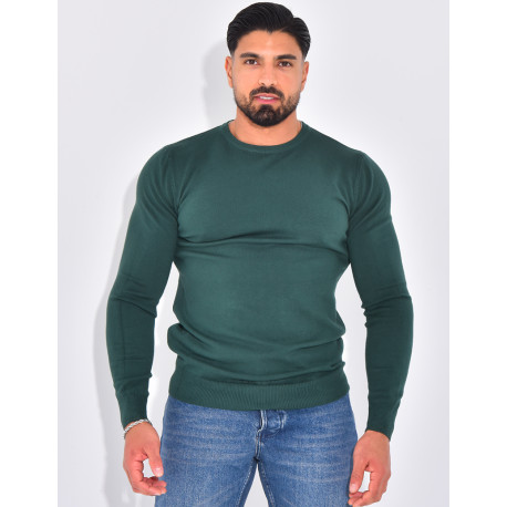 Pull fin col rond
