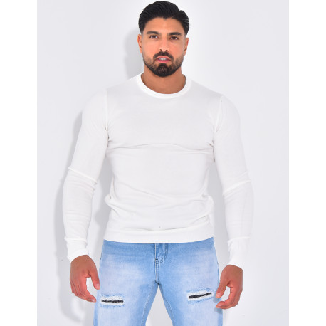Fine round neck jumper