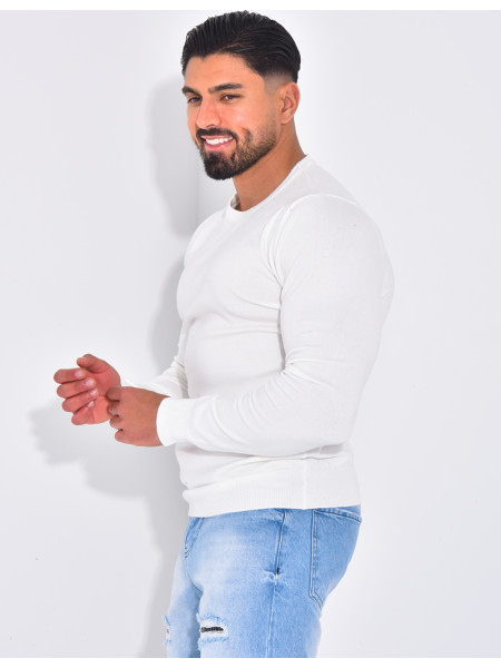 Fine round neck jumper