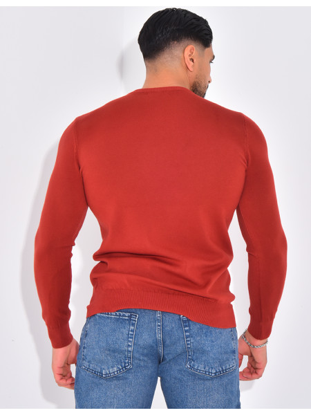 Fine round neck jumper