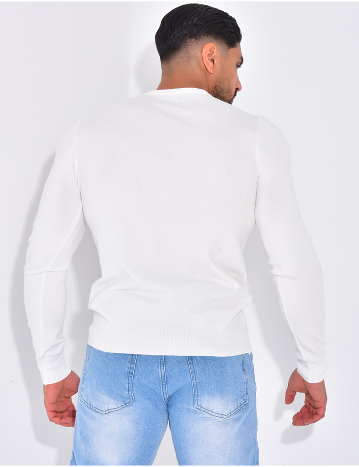 Fine round neck jumper