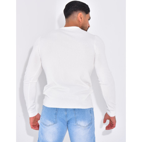 Fine round neck jumper