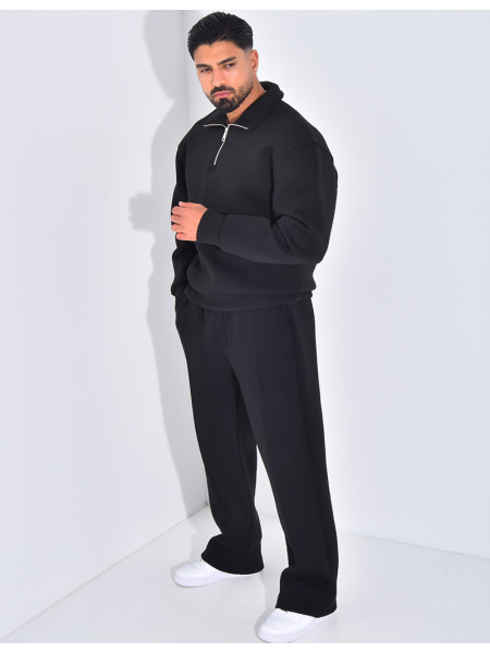 Ensemble pantalon et sweat à col zippé