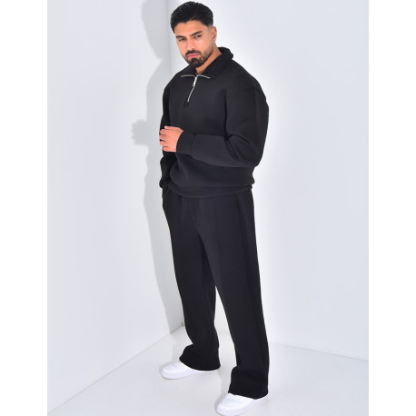 Ensemble pantalon et sweat à col zippé