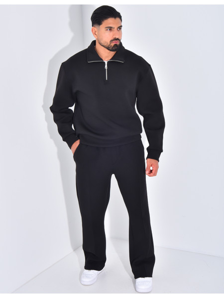 Ensemble pantalon et sweat à col zippé