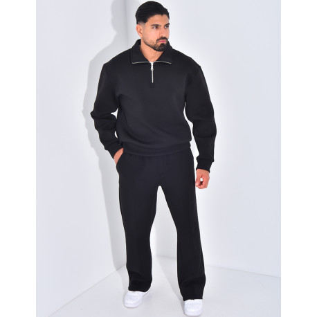 Ensemble pantalon et sweat à col zippé
