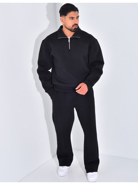 Ensemble pantalon et sweat à col zippé