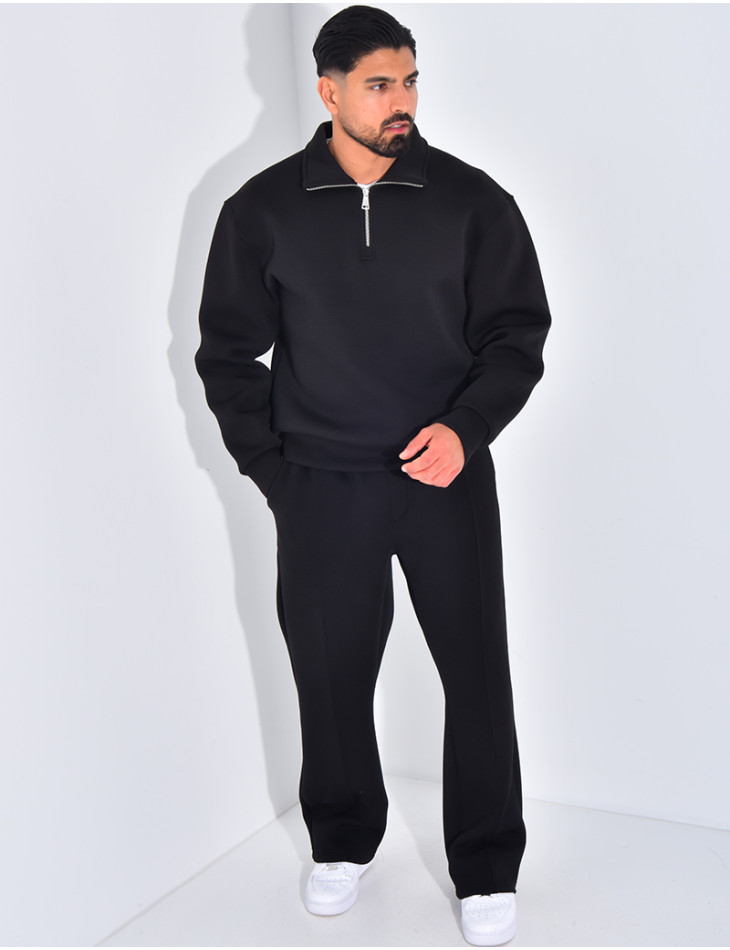 Ensemble pantalon et sweat à col zippé