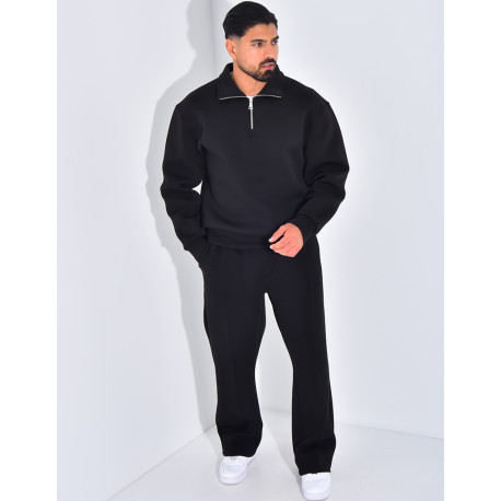 Ensemble pantalon et sweat à col zippé