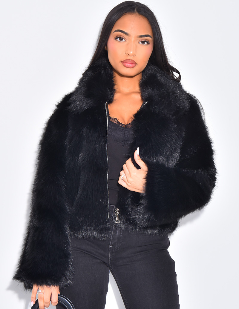 Veste courte en fausse...