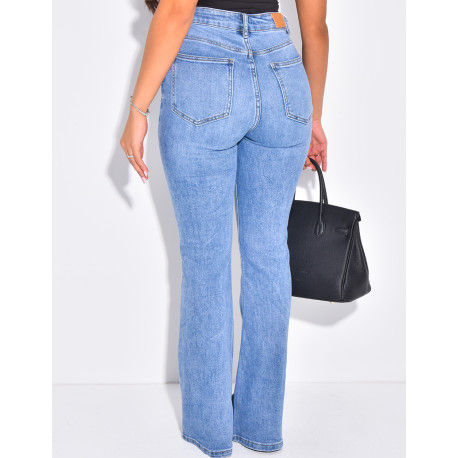 Skinny stretch jeans with flared legs