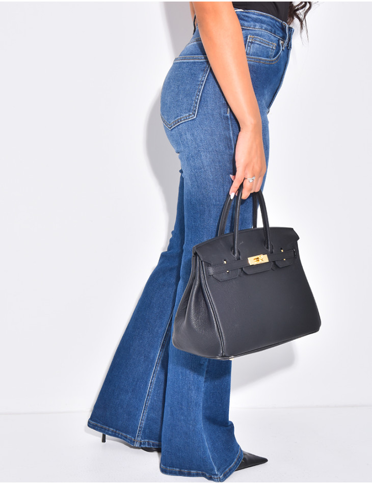 Skinny stretch jeans with flared legs