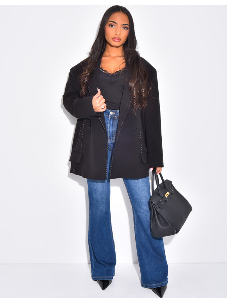 Skinny stretch jeans with flared legs