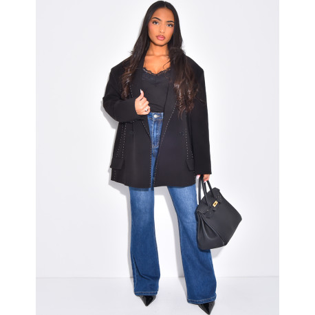 Skinny stretch jeans with flared legs