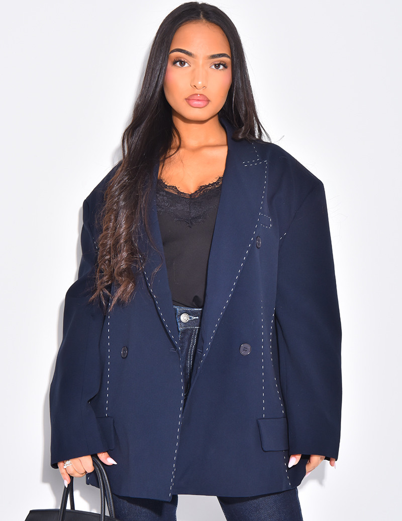 Oversized blazer with...