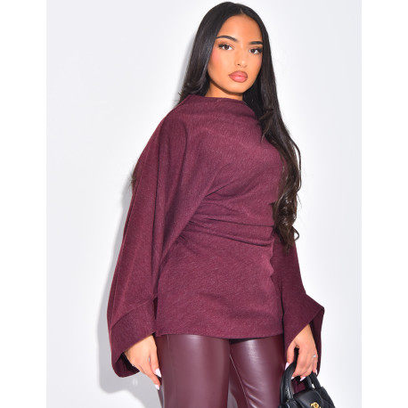 Pullover mit Stehkragen und ausgestellten Ärmeln