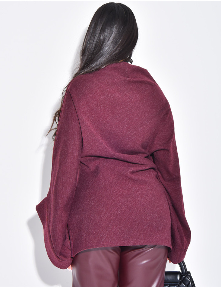 Pullover mit Stehkragen und ausgestellten Ärmeln