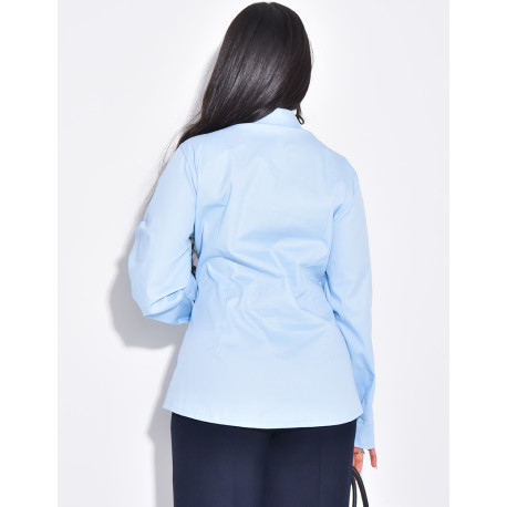 Chemise cintrée à cravate assortie