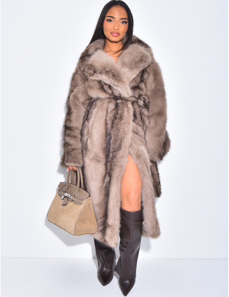 Manteau très long en fausse...
