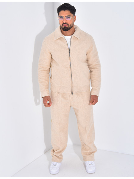 Ensemble en peau de mouton pantalon et veste