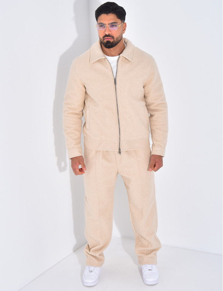 Ensemble en peau de mouton pantalon et veste