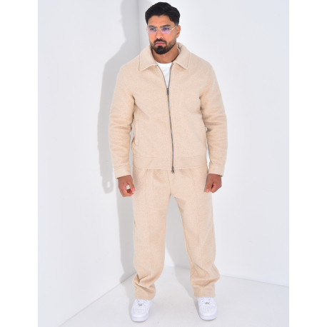 Ensemble en peau de mouton pantalon et veste