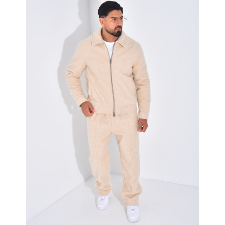 Ensemble en peau de mouton pantalon et veste