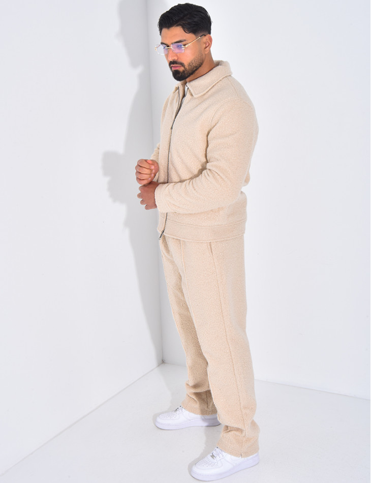 Ensemble en peau de mouton pantalon et veste