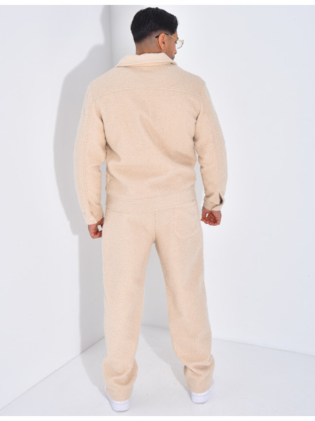 Ensemble en peau de mouton pantalon et veste