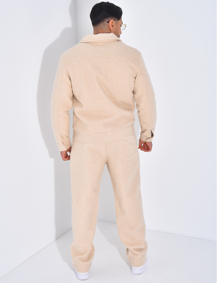 Ensemble en peau de mouton pantalon et veste
