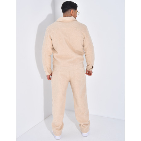 Ensemble en peau de mouton pantalon et veste