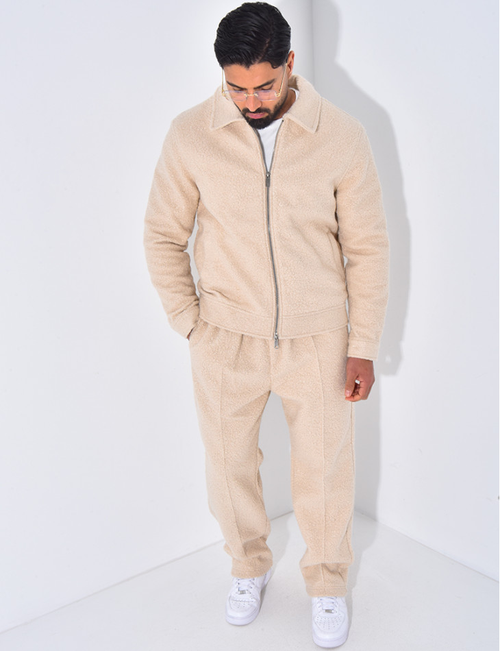 Ensemble en peau de mouton pantalon et veste