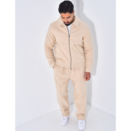 Ensemble en peau de mouton pantalon et veste