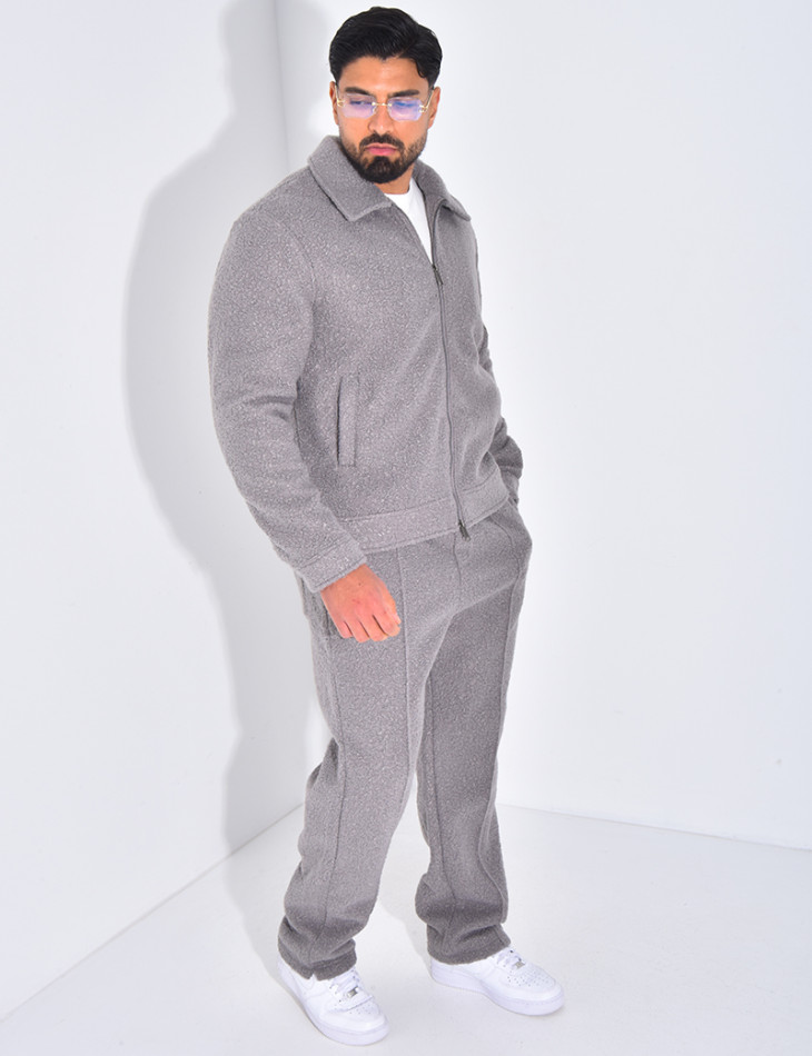 Ensemble en peau de mouton pantalon et veste