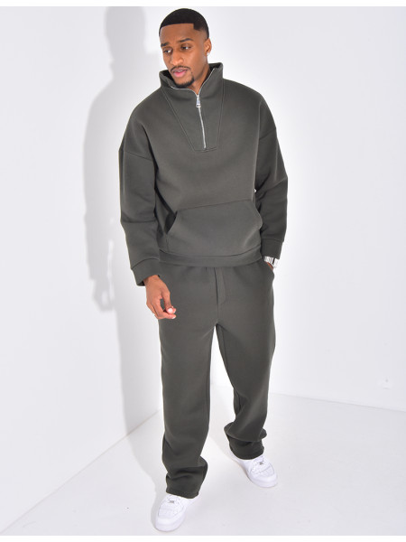 Ensemble pantalon et sweat à col zippé