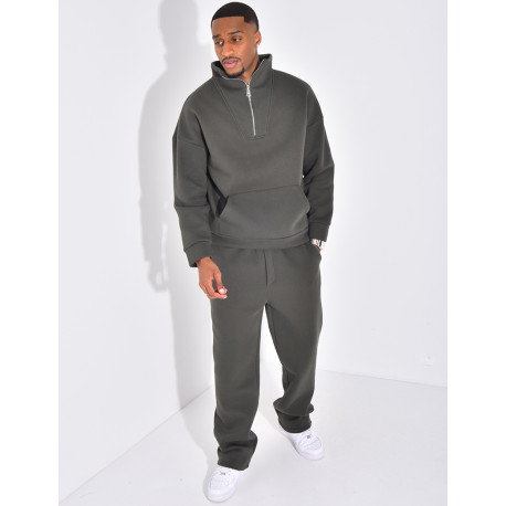 Ensemble pantalon et sweat à col zippé