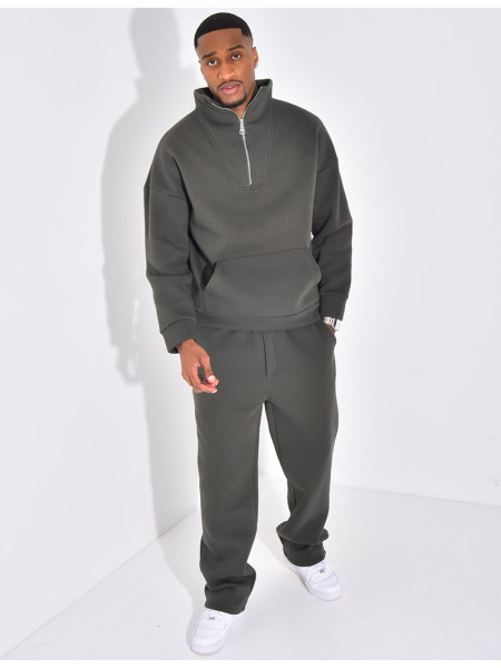 Ensemble pantalon et sweat à col zippé