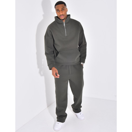 Ensemble pantalon et sweat à col zippé