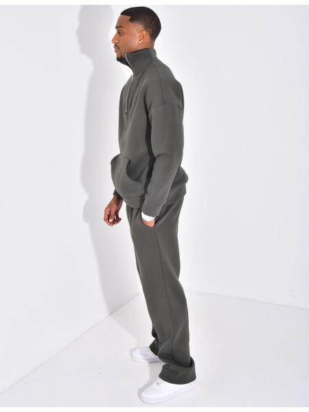 Ensemble pantalon et sweat à col zippé