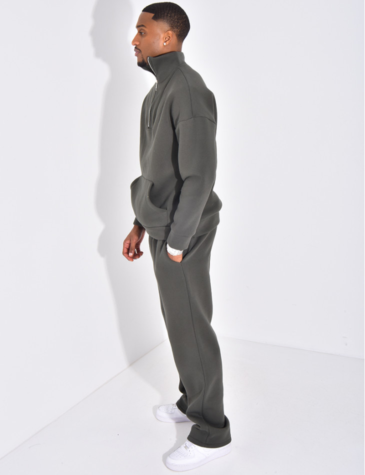 Ensemble pantalon et sweat à col zippé