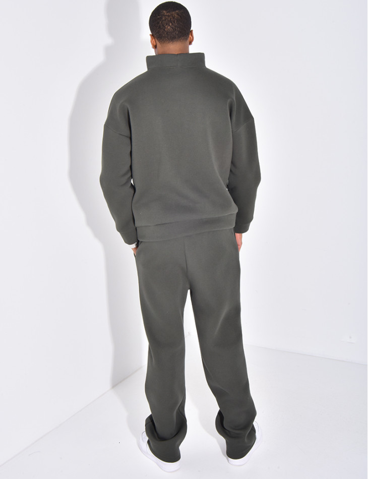 Ensemble pantalon et sweat à col zippé
